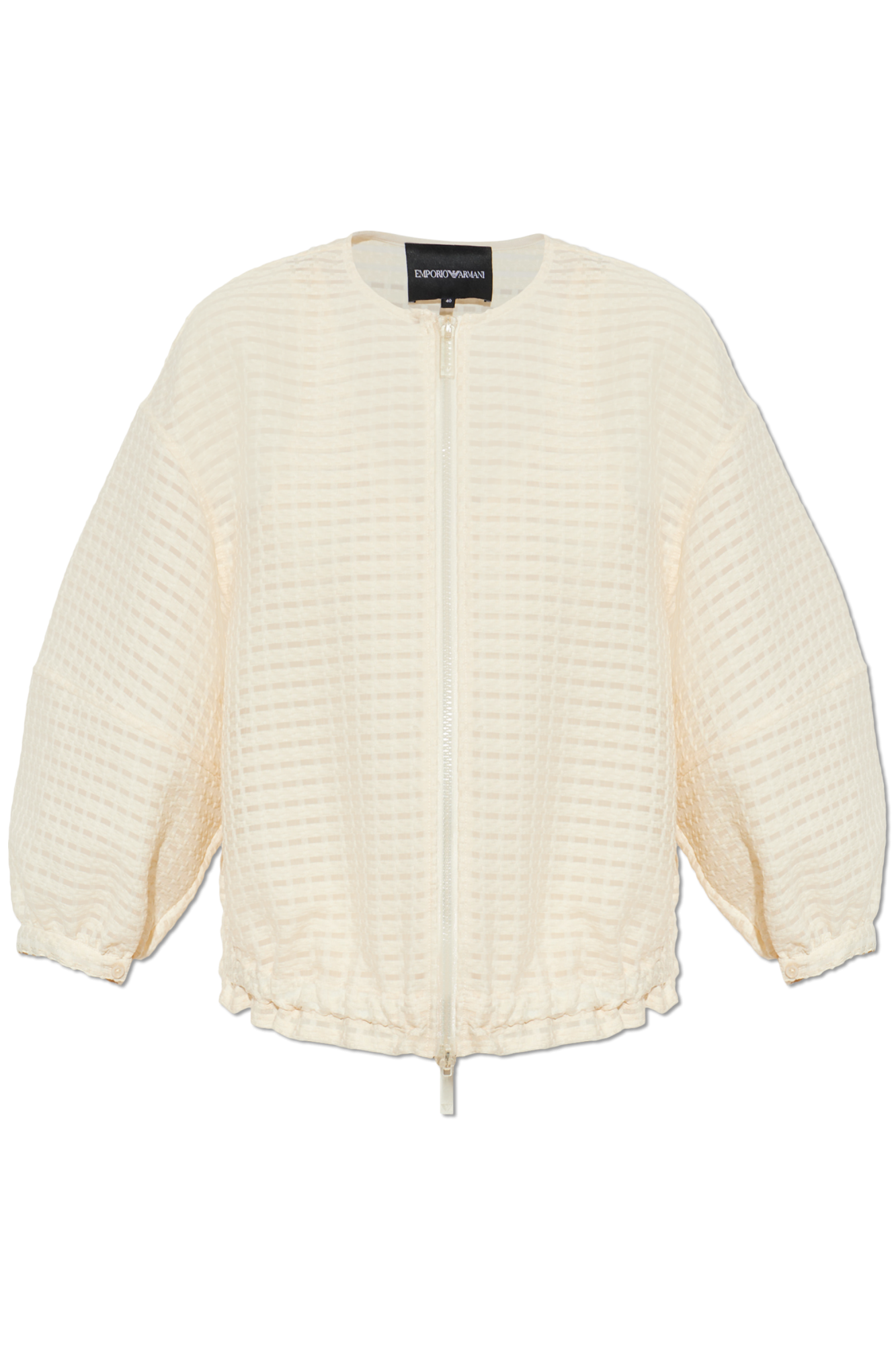 未使用★GIORGIO ARMANI★ホワイト★ヘリンボーン織★ブルゾン Emporio Armani Transparent jacket | Women's | Vitkac